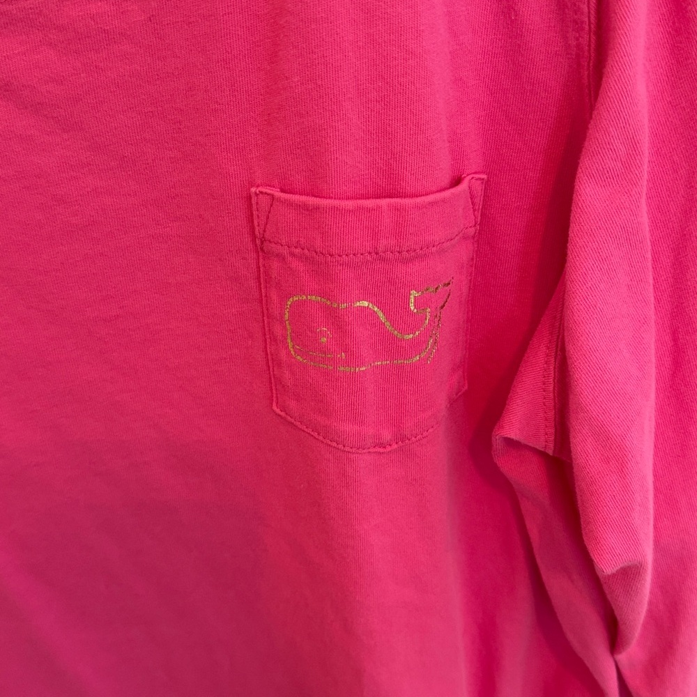 Vineyard Vines Pink & Gold Long Sleeve Shirt - Picture 4 of 6